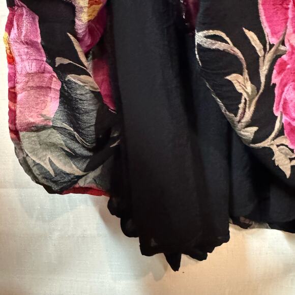 INDIRA Maxi Dress Size M Floral Flowy Grunge Cottage‎ Whimsigoth Romantasy Goth - Picture 9 of 12